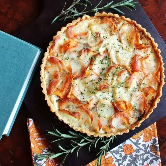 Herbed Potato and Cheddar Tart