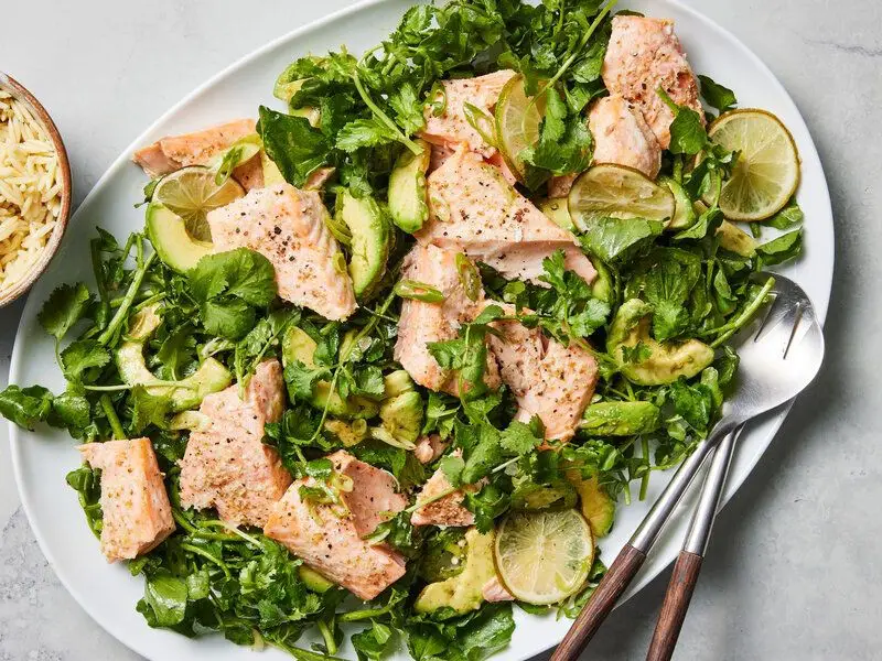 Herbed Salmon Salad with Avocado and Lime