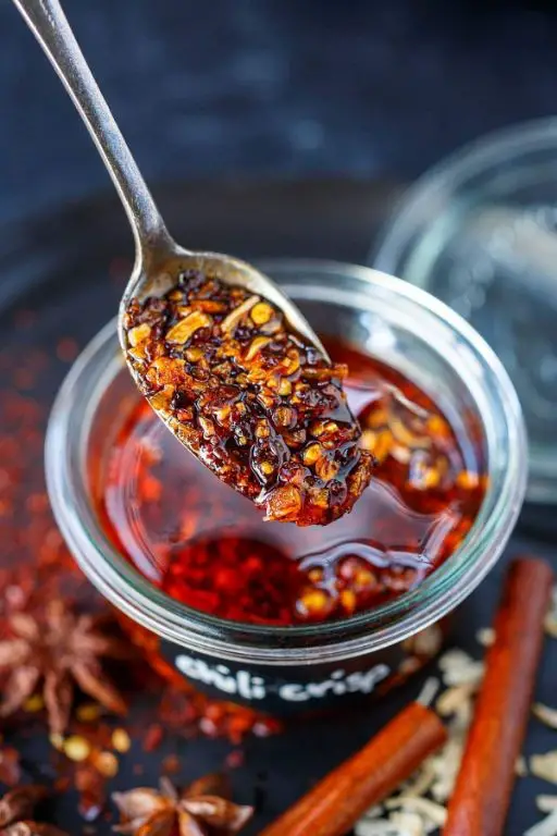 Homemade Chili Oil with Star Anise and Cinnamon