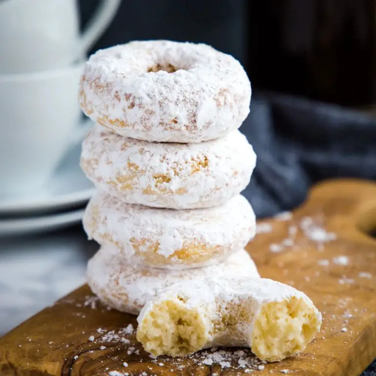 Homemade Powdered Sugar Donuts