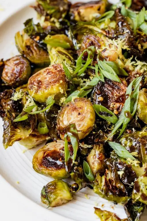 Honey Balsamic Roasted Brussels Sprouts