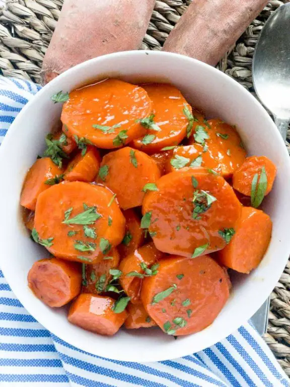 Honey Butter Glazed Sliced Sweet Potatoes