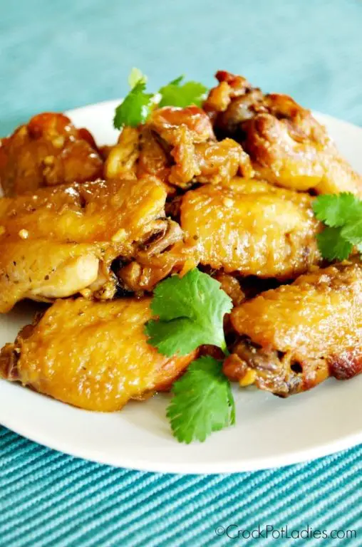 Honey Garlic Chicken Wings in the Crockpot