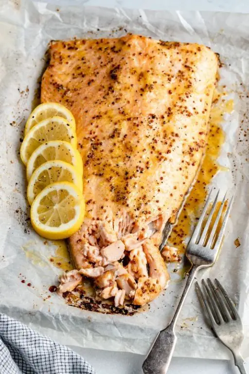 Honey Garlic Marinated Salmon with Lemon Zest