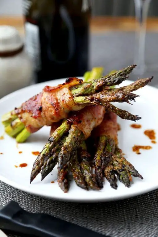 Honey Glazed Bacon Wrapped Asparagus