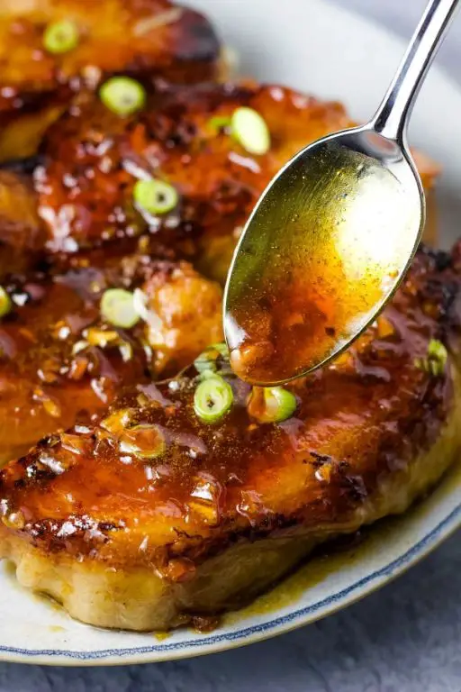 Honey Glazed Fried Pork Steak