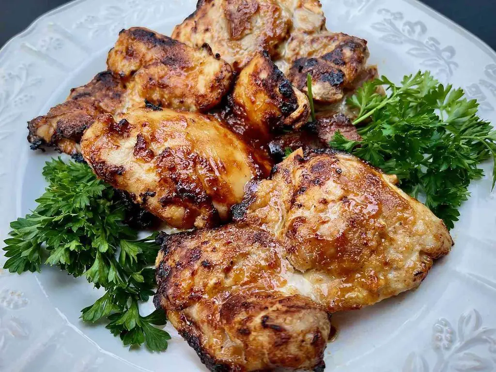 Honey Mustard Air Fryer Chicken Thighs