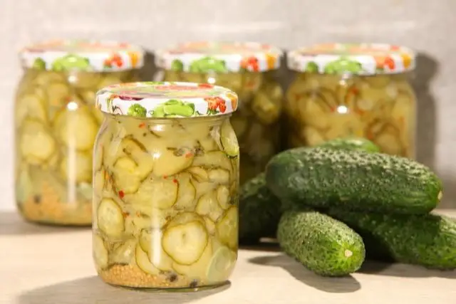 Honey Mustard Pickled Cucumbers