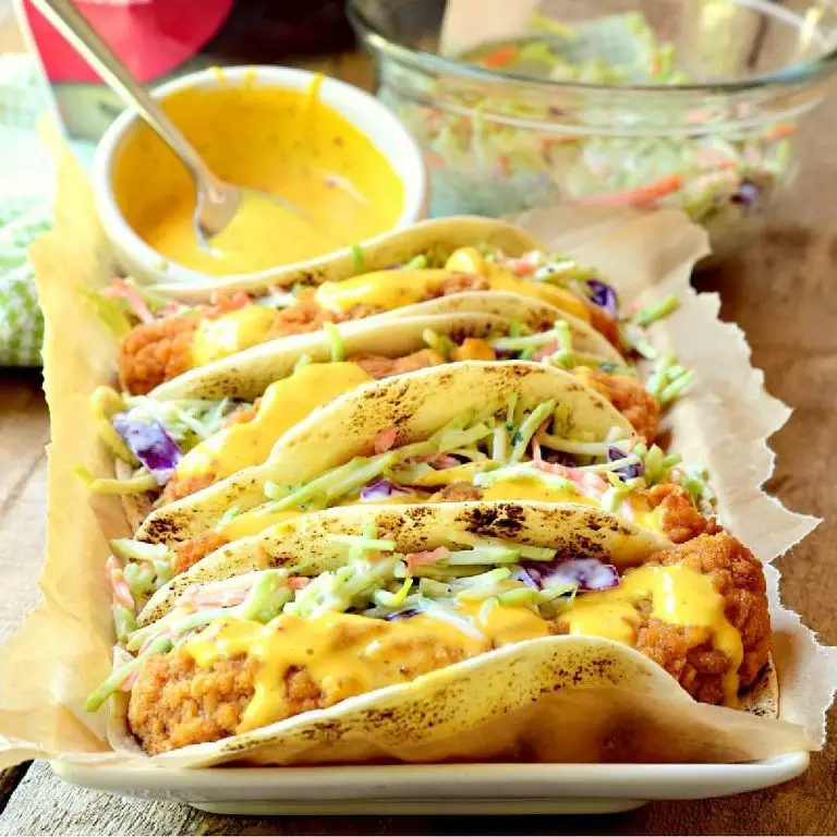 Honey Mustard Shredded Chicken Tacos