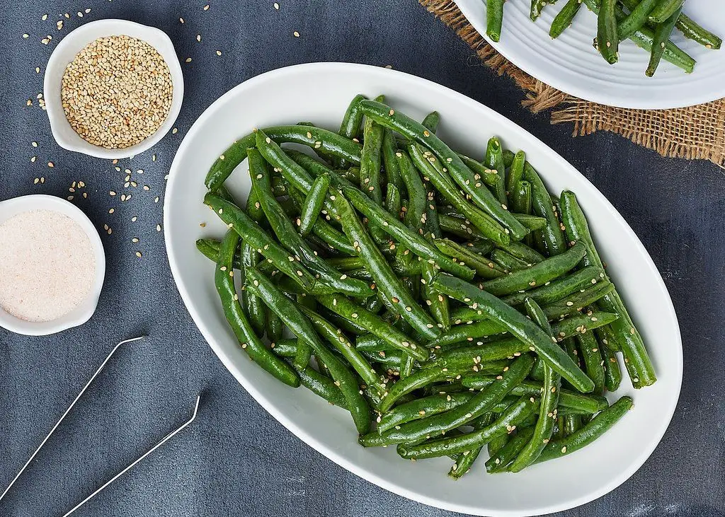 Honey Sesame Oven-Baked Green Beans