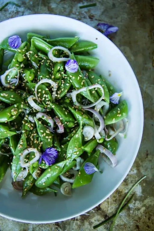 Honey Sesame Snap Peas