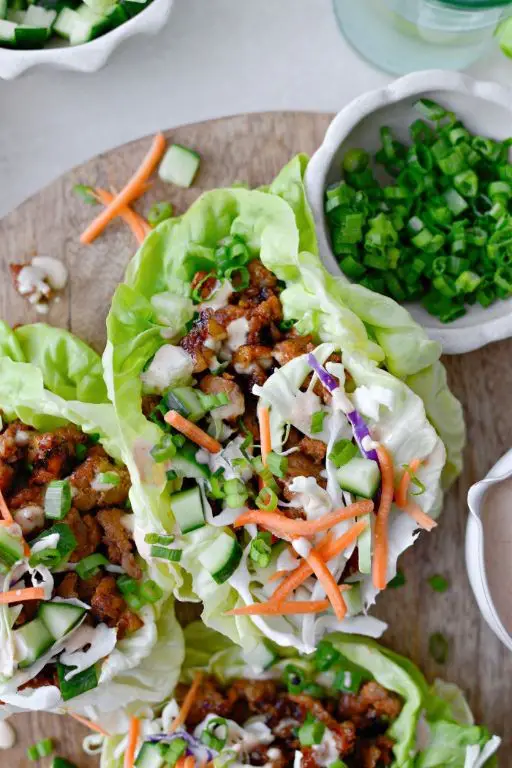Hot Honey Chicken Lettuce Wraps
