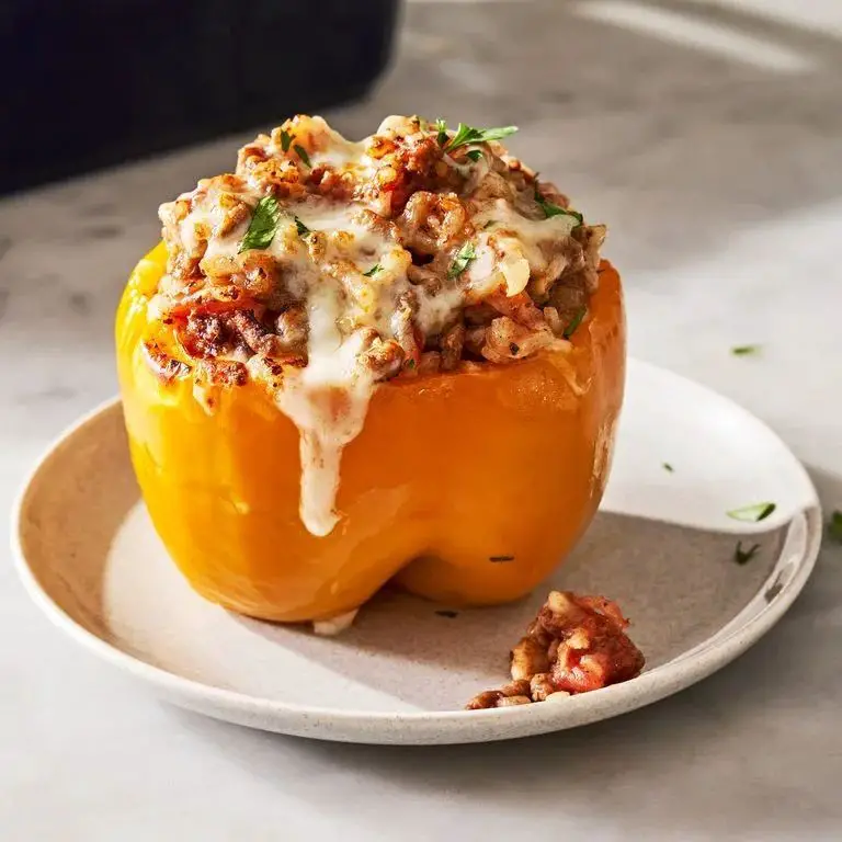 Hot Honey Chicken Stuffed Peppers