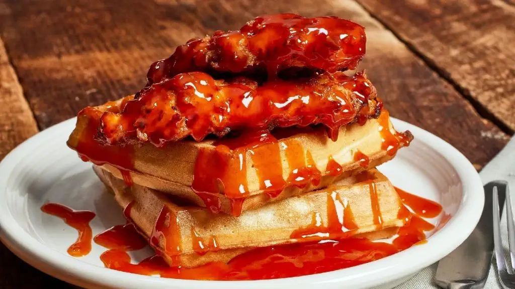 Hot Honey Chicken and Waffles