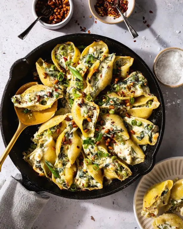 Huitlacoche and Spinach Stuffed Shells