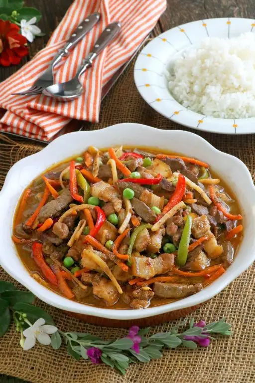Igado with Soy Sauce and Sesame Seeds
