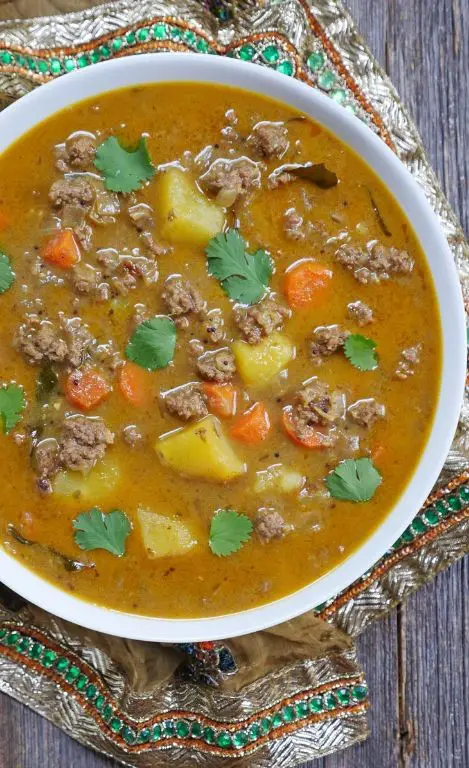 Indian Ground Beef and Coconut Stew