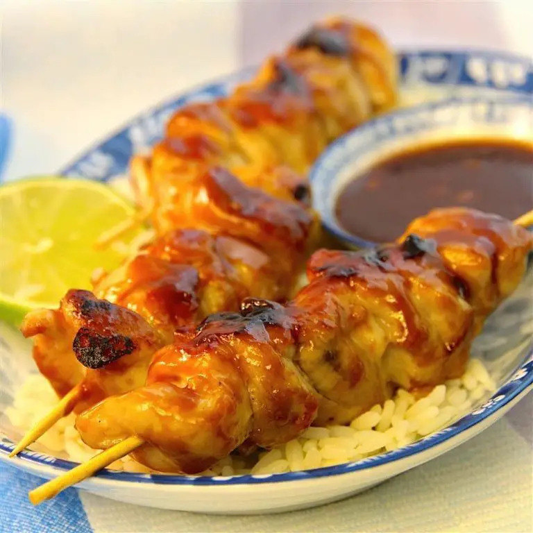 Indonesian Ground Chicken Satay Skewers