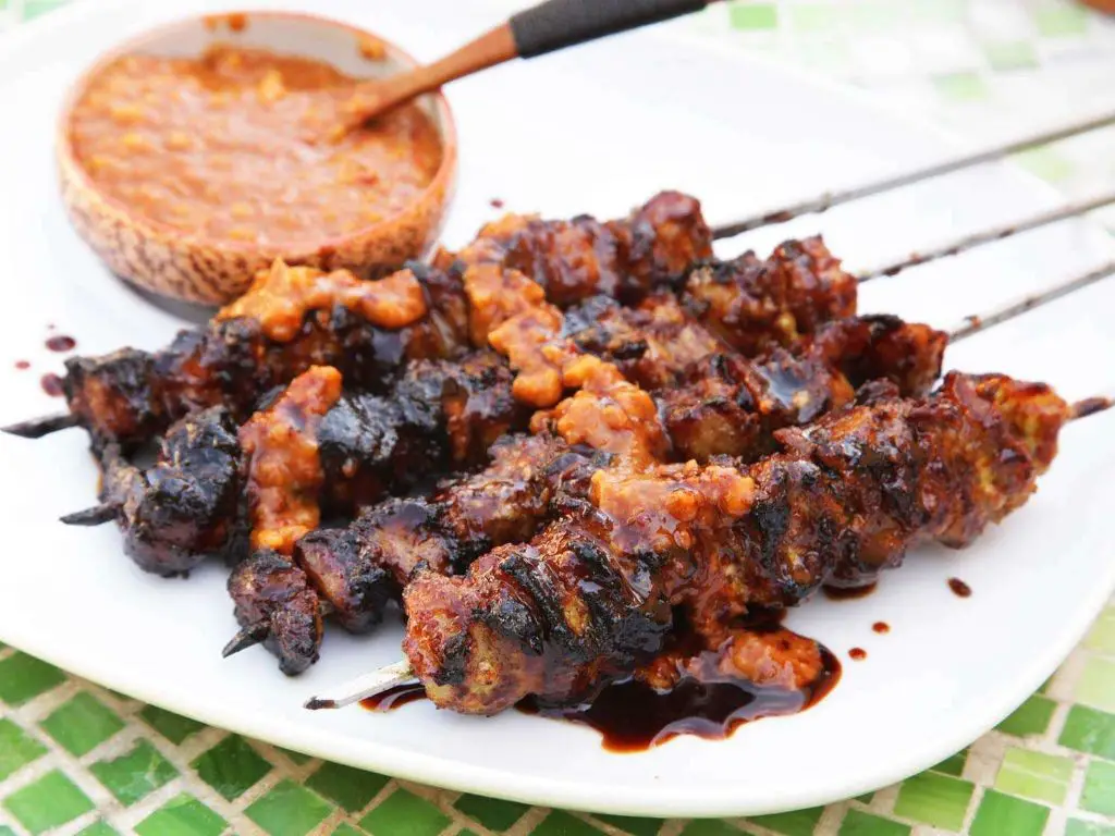 Indonesian Satay Pork Shoulder Skewers