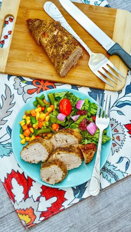 Instant Pot Air Fryer Garlic Herb Pork Tenderloin