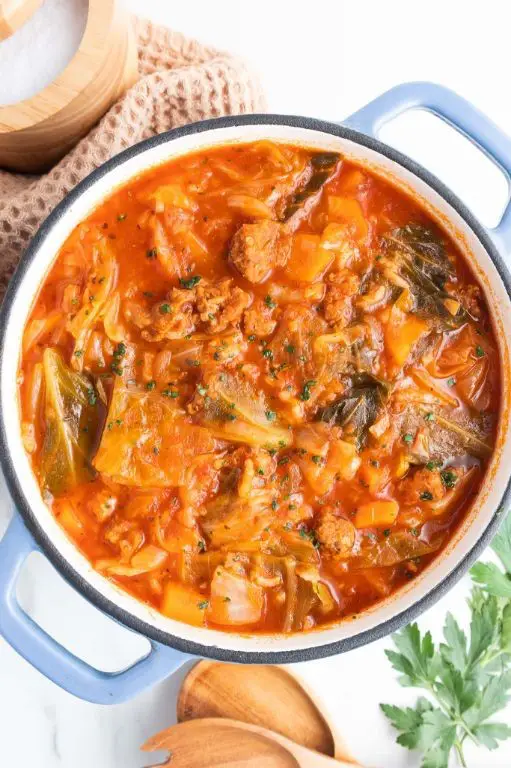 Instant Pot Cabbage and Sausage Soup
