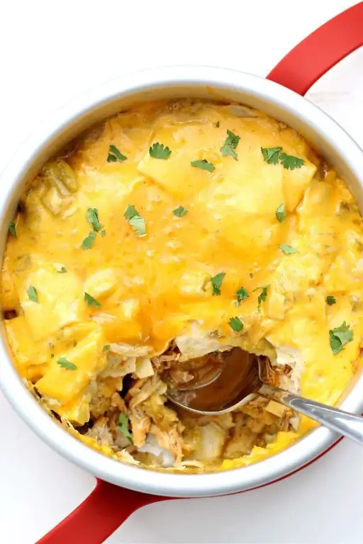 Instant Pot Chicken Enchilada Casserole