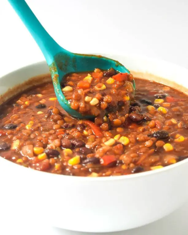 Instant Pot Lentil Chili with Beans
