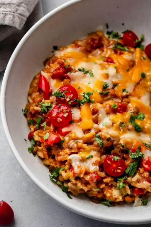 Instant Pot Lentil and Rice Casserole