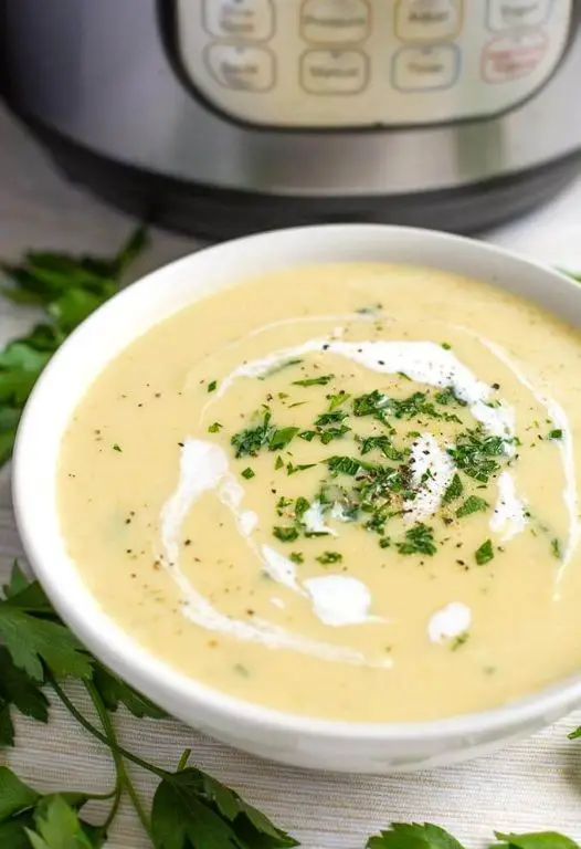 Instant Pot Potato and Leek Soup