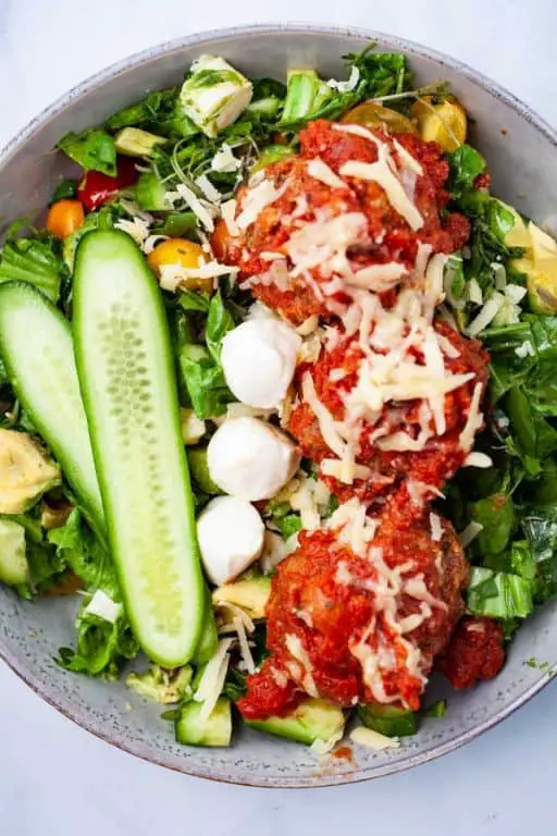 Italian Meatball Antipasto Salad