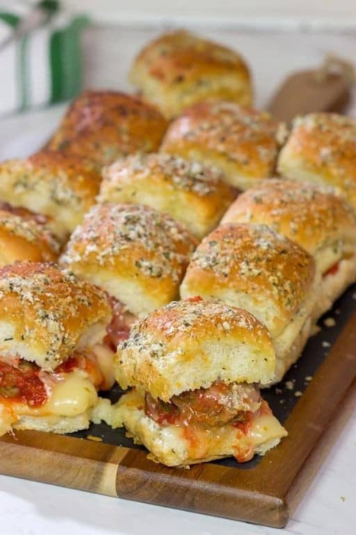 Italian Meatball Sliders with Garlic Butter