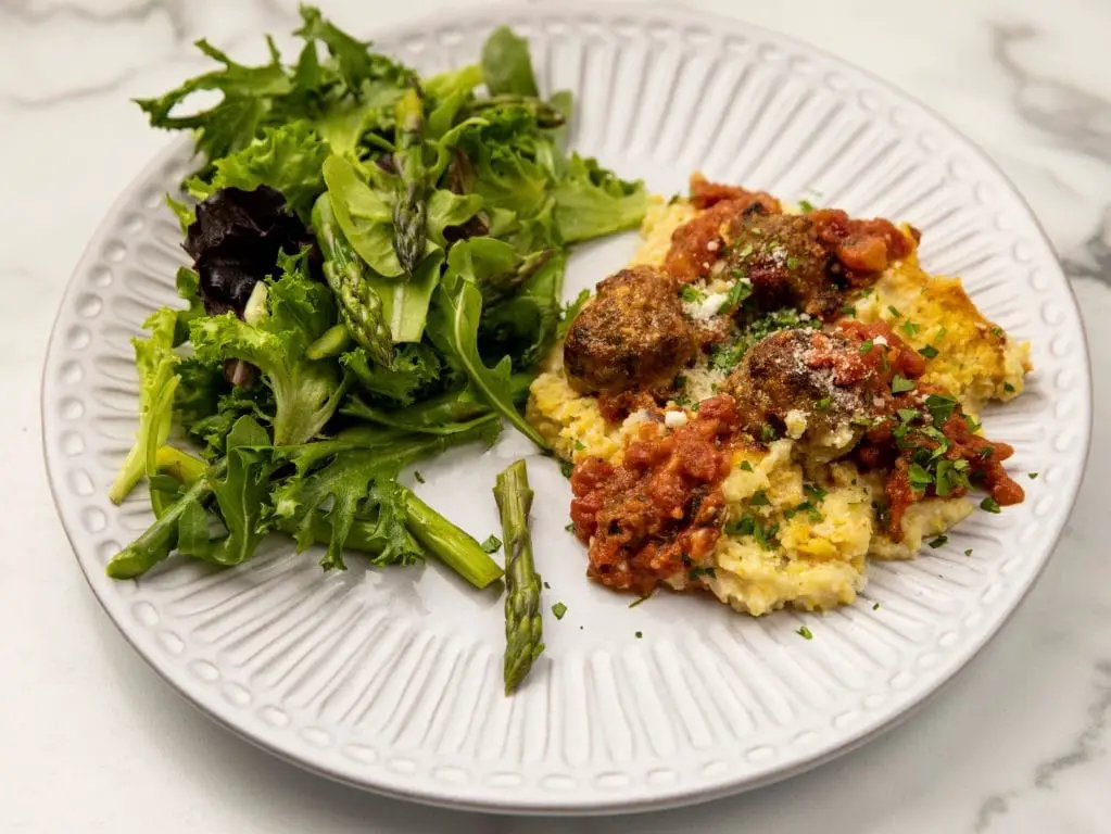 Italian Meatball and Polenta Casserole
