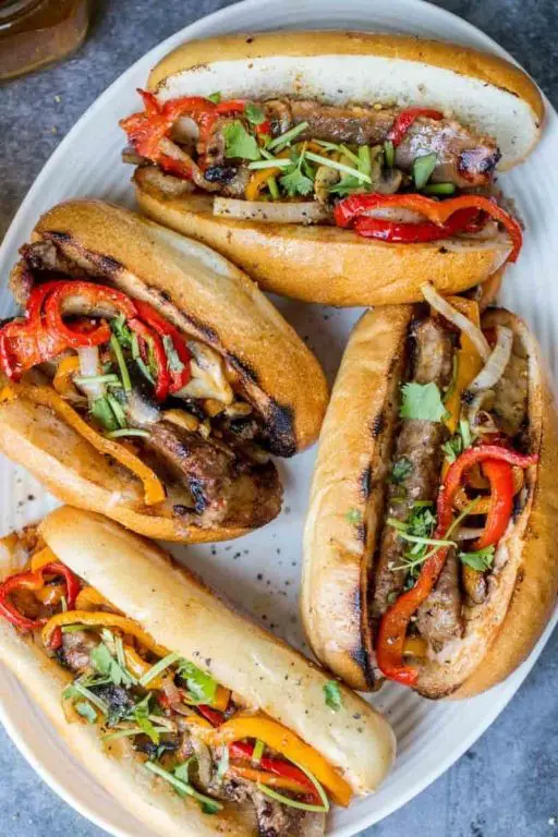Italian Sausage and Roasted Veggie Sandwich
