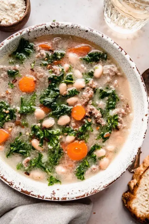 Italian Turkey Sausage and Kale Soup