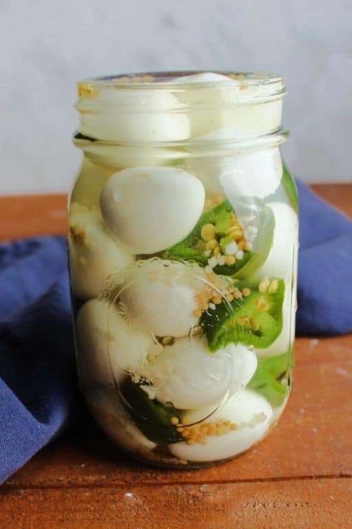 Jalapeño Lime Pickle Quail Eggs