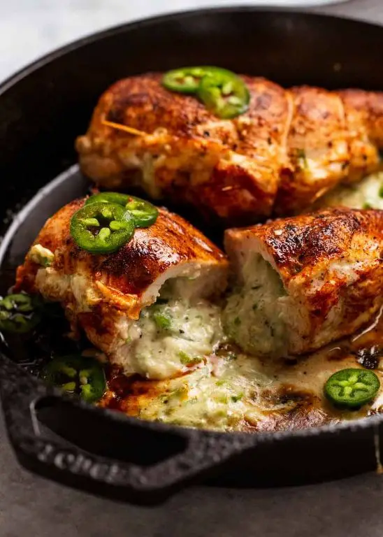 Jalapeño Popper Cream Cheese Stuffed Chicken Breast