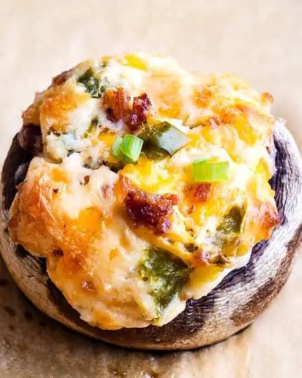 Jalapeño Popper Stuffed Mushrooms