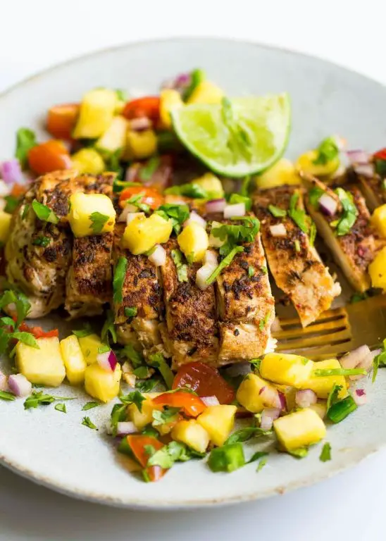 Jamaican Jerk Chicken with Pineapple Salsa