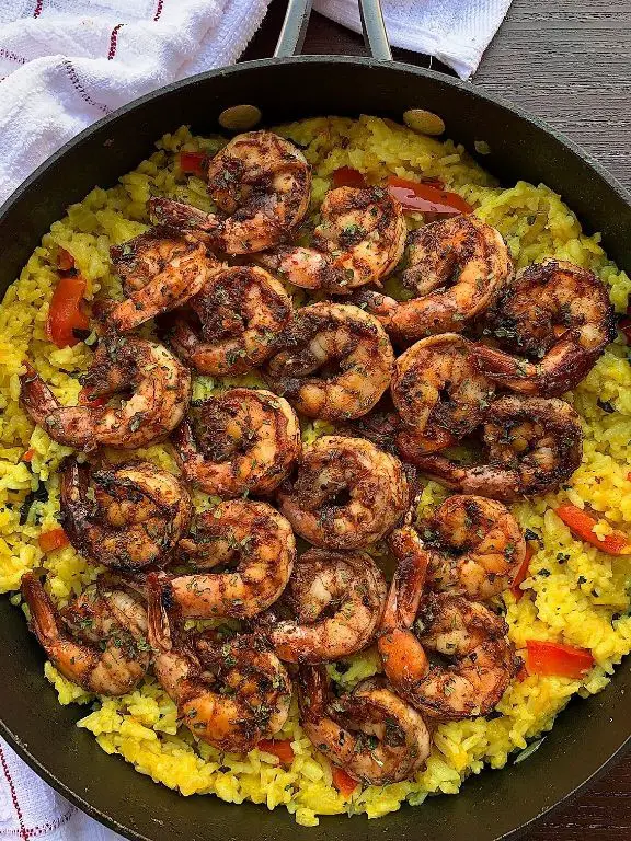 Jamaican Jerk Yellow Rice with Pineapple