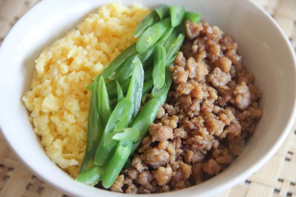 Japanese Ground Chicken Donburi Bowl