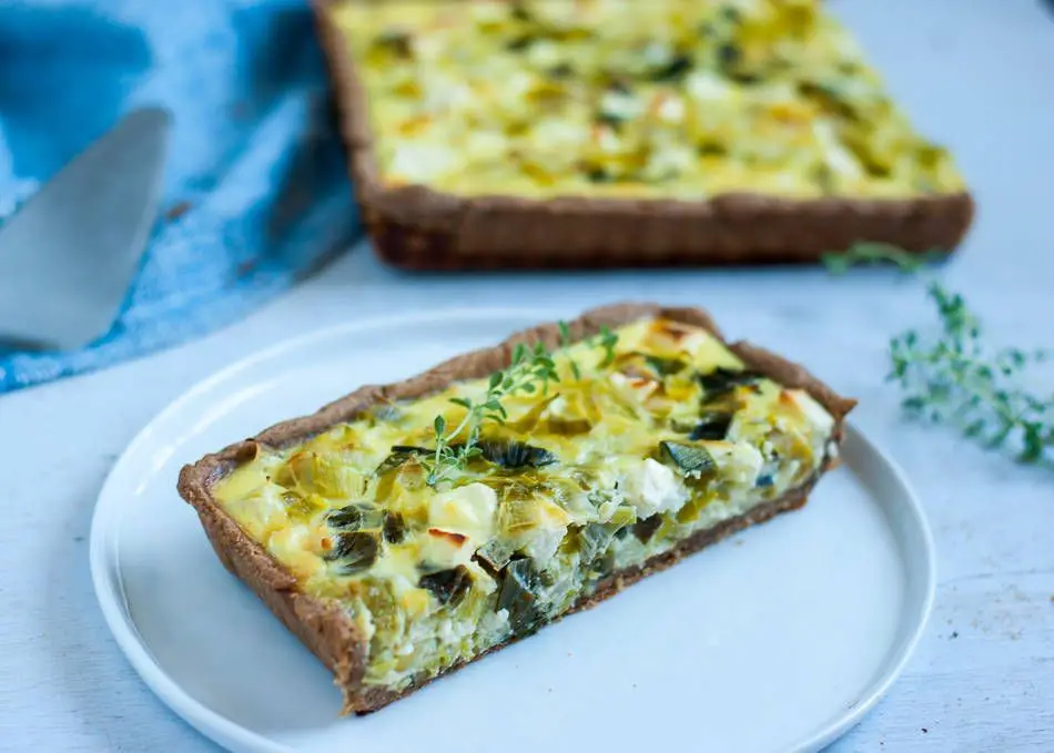 Japanese Knotweed and Feta Tart