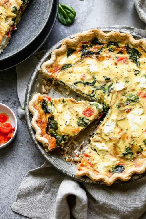 Japanese Knotweed and Goat Cheese Quiche
