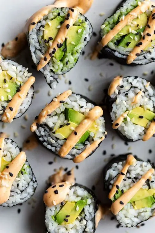 Jasmine Rice Sushi Rolls with Avocado