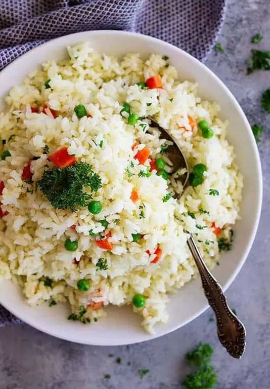 Jasmine Rice with Peas and Carrots
