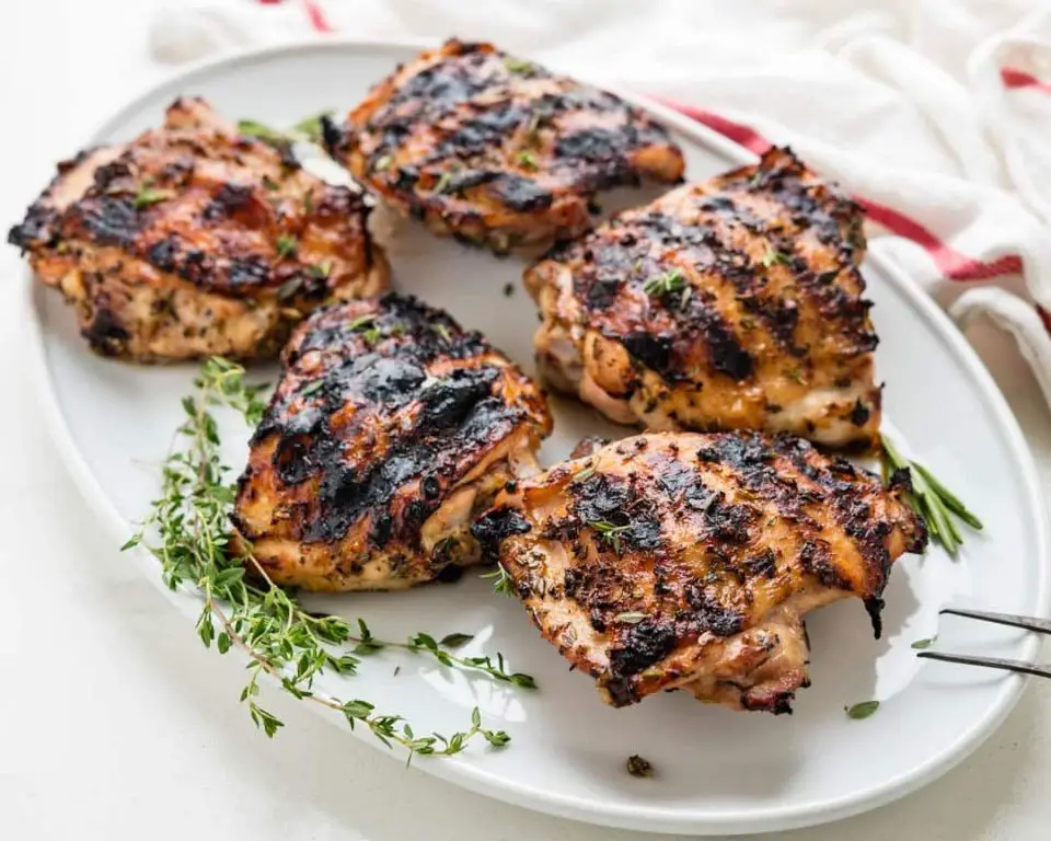 Juicy Grilled Chicken Thighs with Poultry Seasoning