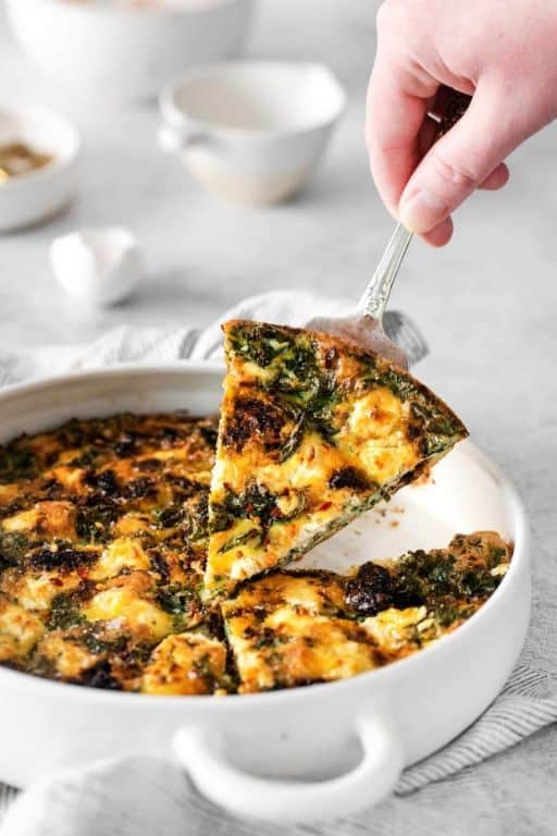 Kale and Chicken Frittata with Goat Cheese