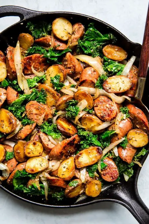 Kale and Sausage Skillet