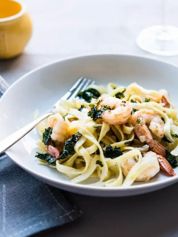 Kale and Shrimp Scampi
