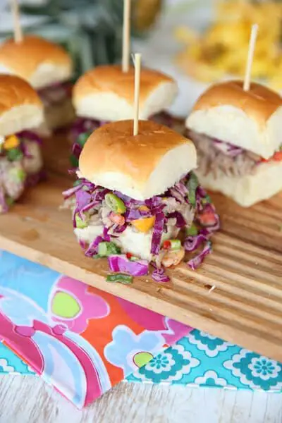 Kalua Pork Sliders with Hawaiian Rolls