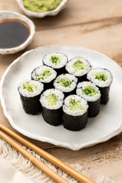 Kelp and Cucumber Sushi Rolls